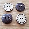 Boutons 17mm &agrave; deux trous ronds en noix de coco N&deg;28