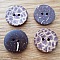Boutons 22mm &agrave; deux trous ronds en noix de coco N&deg;30