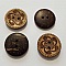 Boutons 23mm &agrave; deux trous ronds en noix de coco N&deg;12