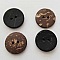 Boutons 23mm &agrave; deux trous ronds en noix de coco N&deg;19