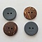 Boutons 23mm &agrave; deux trous ronds en noix de coco N&deg;21