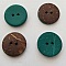 Boutons 23mm &agrave; deux trous ronds en noix de coco N&deg;25