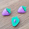 Boutons fantaisie, enfants, b&eacute;b&eacute;s Motif fraise N&deg;05 vert et Violet
