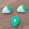 Boutons fantaisie, enfants, b&eacute;b&eacute;s Motif fraise N&deg;07 vert et blanc