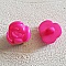 Boutons fantaisie, enfants, b&eacute;b&eacute;s Motif Fleur N&deg;01-09 Fushia