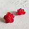 Boutons fantaisie, enfants, b&eacute;b&eacute;s Motif Fleur N&deg;03-03 Rouge