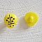 Boutons fantaisie, enfants, b&eacute;b&eacute;s Motif Coccinelle N&deg;01-07 Jaune clair