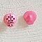 Boutons fantaisie, enfants, b&eacute;b&eacute;s Motif Coccinelle N&deg;01-13 Rose