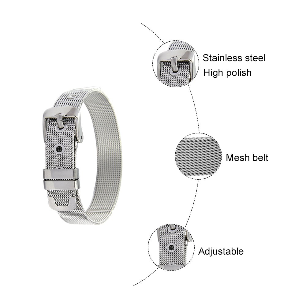 Bracelet Acier Inoxydable 10 mm Noir