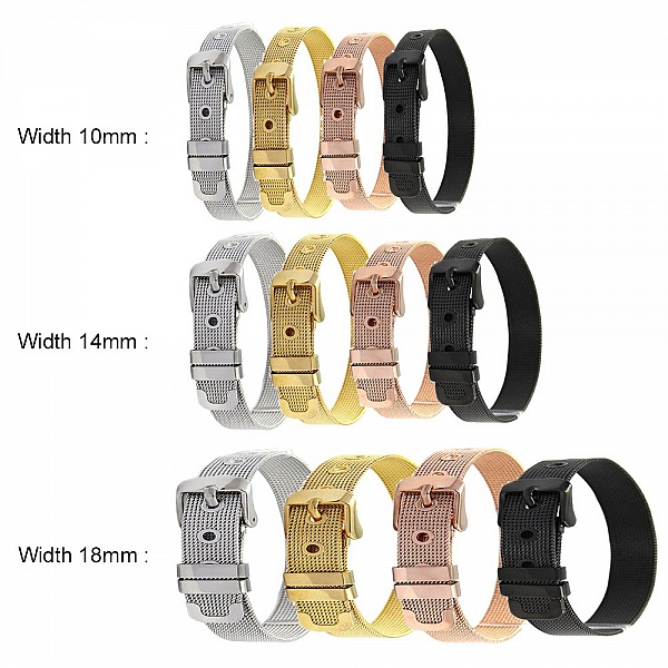 Bracelet Acier Inoxydable 10 mm Noir