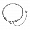 Bracelet Acier Inoxydable N&deg;05-02 Argent Fermoir Mousqueton 17 cm