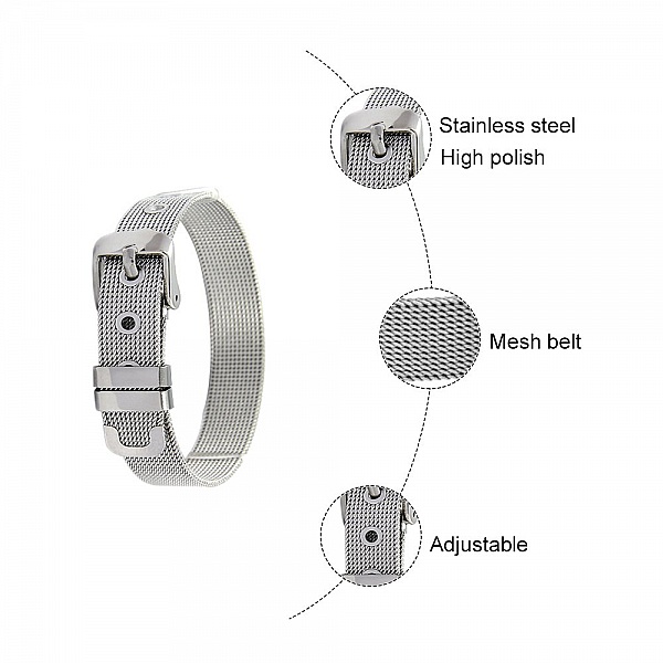 Bracelet Acier Inoxydable 10 mm Dor&eacute;