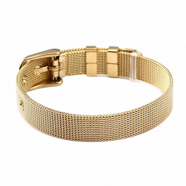 Bracelet Acier Inoxydable 10 mm Dor&eacute;