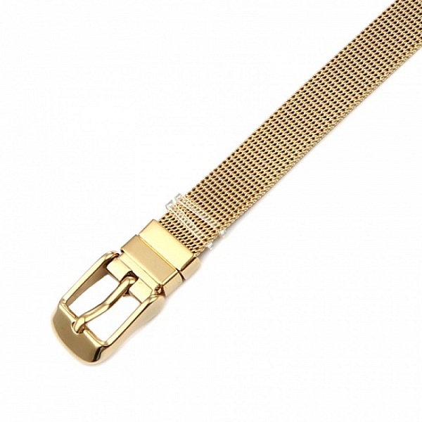 Bracelet Acier Inoxydable 10 mm Dor&eacute;
