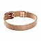 Bracelet Acier Inoxydable 10 mm Dor&eacute; Ros&eacute;