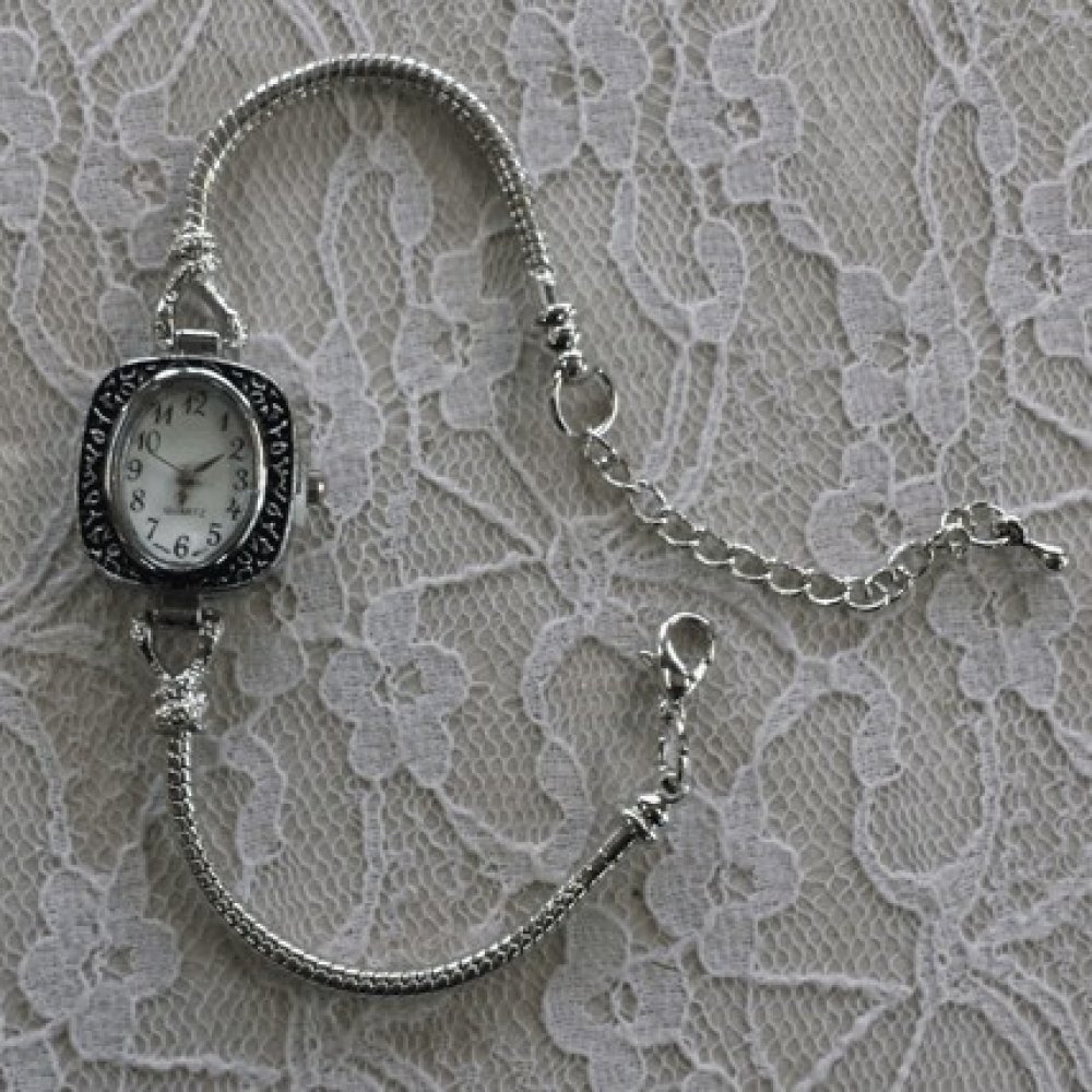 Bracelet Cha&icirc;ne pour Cadran de Montre Style Europ&eacute;en avec Fermoir Mousqueton 6 X 7.5 Cm