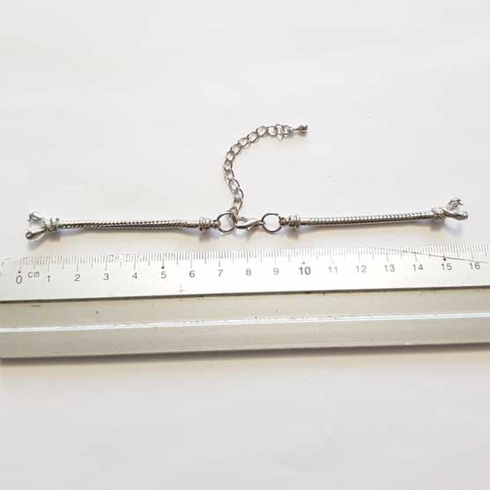 Bracelet Cha&icirc;ne pour Cadran de Montre Style Europ&eacute;en avec Fermoir Mousqueton 7 X 8.5 Cm