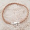 Bracelet Clip Europ&eacute;en tress&eacute; Uni 01 DU 15 AU 23 CM Beige