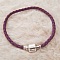 Bracelet Clip Europ&eacute;en tress&eacute; Uni 01 DU 15 AU 23 CM Pourpre