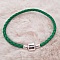 Bracelet Clip Europ&eacute;en tress&eacute; Uni 01 DU 15 AU 23 CM Vert