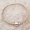 Bracelet Clip Europ&eacute;en tress&eacute; Uni 02 DU 15 AU 23 CM Ivoire Fonc&eacute;