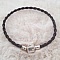 Bracelet Clip Europ&eacute;en tress&eacute; Uni 02 DU 15 AU 23 CM Marron Fonc&eacute;
