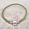 Bracelet Clip Europ&eacute;en tress&eacute; Uni 02 DU 15 AU 23 CM Vert