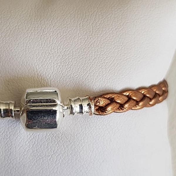 Bracelet Clip Europ&eacute;en tress&eacute; Uni 03 DU 15 AU 23 CM Antic