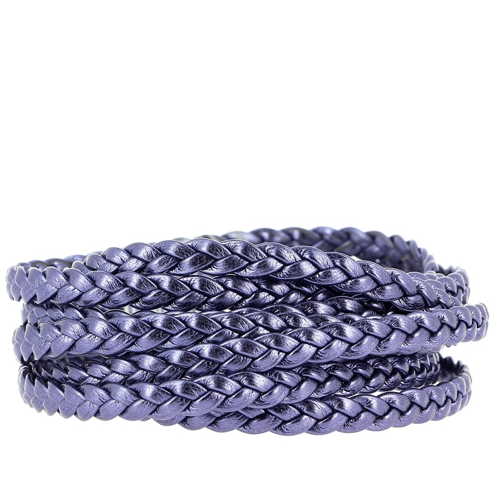 Bracelet Clip Europ&eacute;en tress&eacute; Uni 03 DU 15 AU 23 CM Glicine