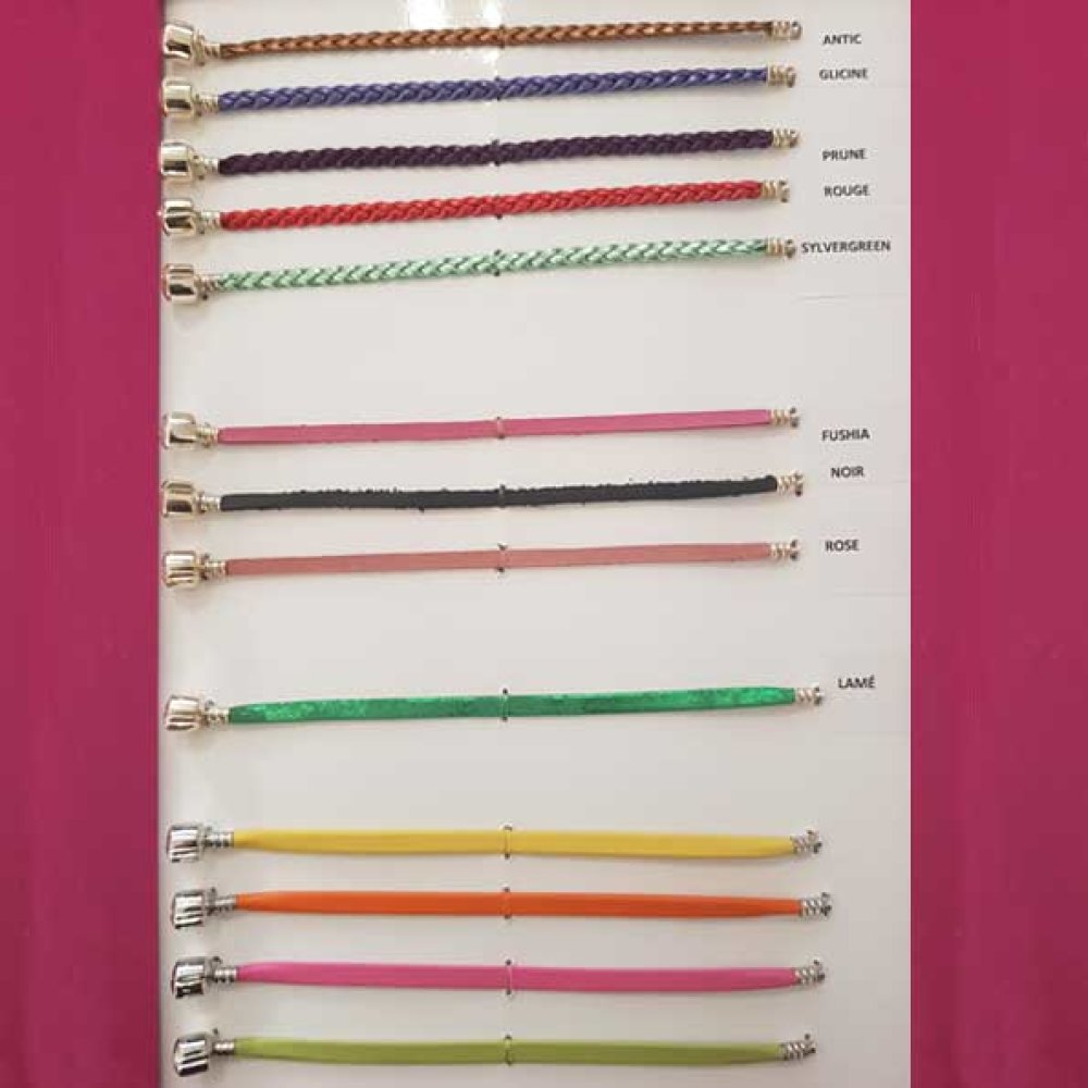Bracelet Clip Europ&eacute;en lisse Uni 04 DU 15 AU 23 CM Lam&eacute;