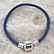 Bracelet Clip Europ&eacute;en lisse Uni 01 DU 15 AU 23 CM Bleu