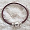 Bracelet Clip Europ&eacute;en lisse Uni 01 DU 15 AU 23 CM Bordeaux