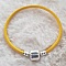 Bracelet Clip Europ&eacute;en lisse Uni 01 DU 15 AU 23 CM Jaune