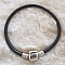 Bracelet Clip Europ&eacute;en lisse Uni 01 DU 15 AU 23 CM Marron Fonc&eacute;