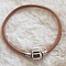 Bracelet Clip Europ&eacute;en lisse Uni 01 DU 15 AU 23 CM Naturel