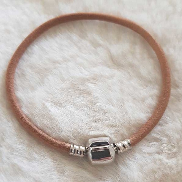 Bracelet Clip Europ&eacute;en lisse Uni 01 DU 15 AU 23 CM Naturel