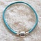 Bracelet Clip Europ&eacute;en lisse Uni 01 DU 15 AU 23 CM Turquoise
