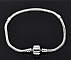 Bracelet Clip Europ&eacute;en 15cm fermoir Lisse