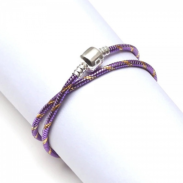 Bracelet Clip Europ&eacute;en 18 cm fermoir Lisse N&deg;28-02