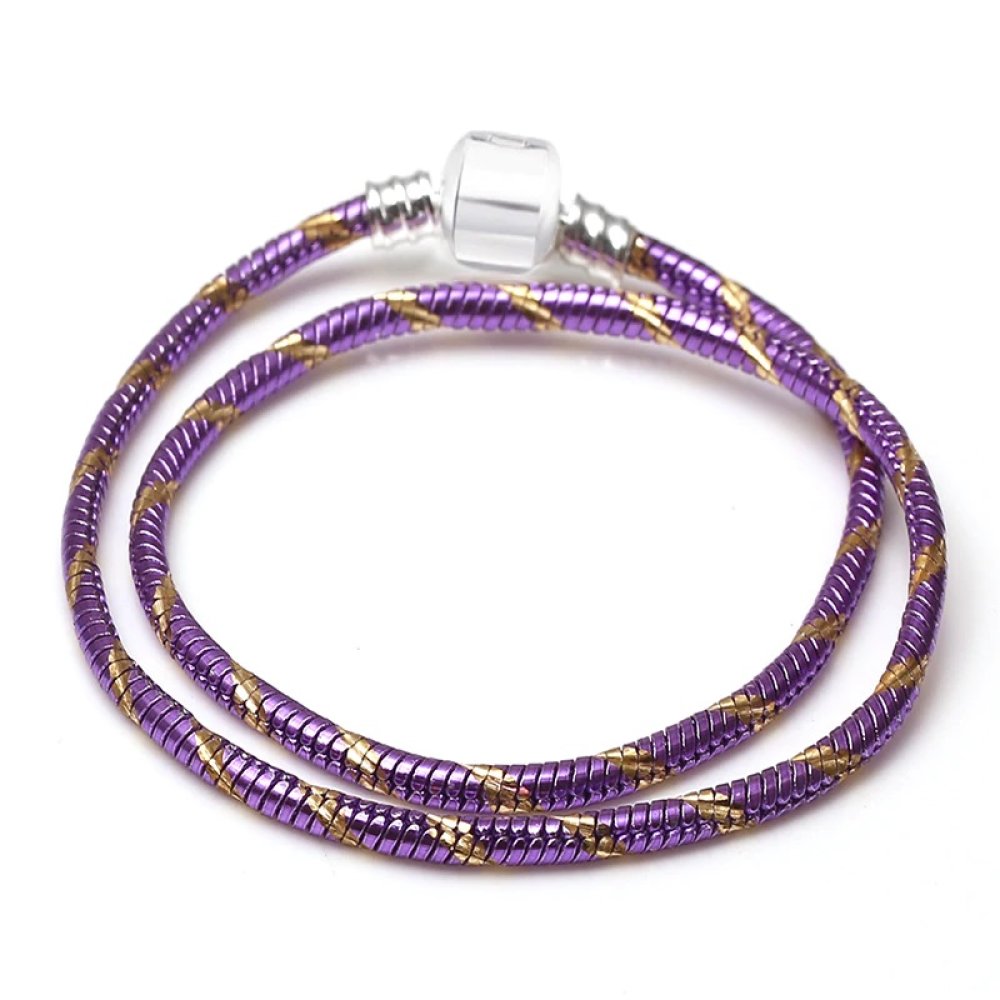 Bracelet Clip Europ&eacute;en 19 cm fermoir Lisse N&deg;28-02