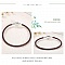 Bracelet Cuir Tress&eacute; Caf&eacute; 19 cm Fermoir Clip Argent 925