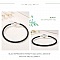 Bracelet Cuir Tress&eacute; Noir 19 cm Fermoir Clip Argent 925