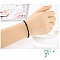 Bracelet Cuir Tress&eacute; Noir 19 cm Fermoir Clip Argent 925