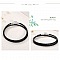 Bracelet Double Cuir Tress&eacute; Noir 40 cm Fermoir Clip Argent 925