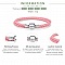Bracelet Double Cuir Tress&eacute; Rose 38 cm Fermoir Clip Argent 925