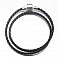Bracelet Europ&eacute;en 2 tours tress&eacute; Clip Uni 01 18cm Noir