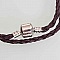 Bracelet Europ&eacute;en 2 tours tress&eacute; Clip Uni 06 20cm
