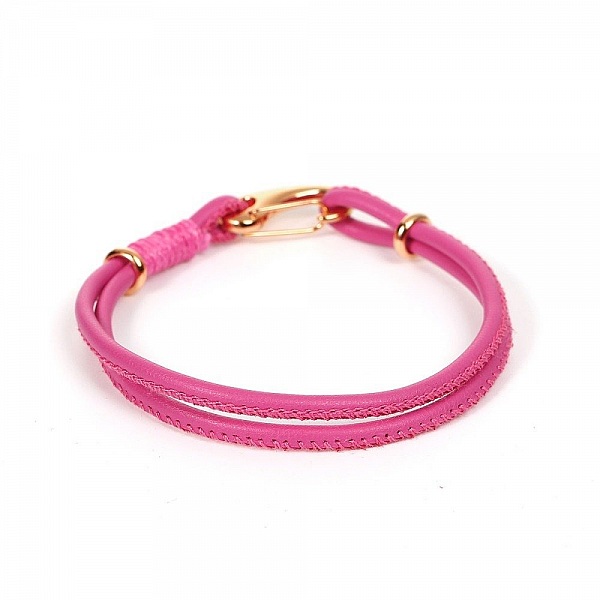 Bracelet Europ&eacute;en Double Uni Fushia