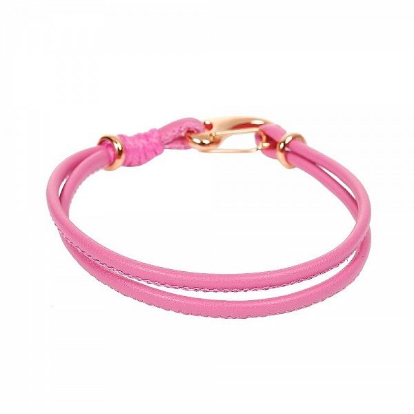 Bracelet Europ&eacute;en Double Uni Rose