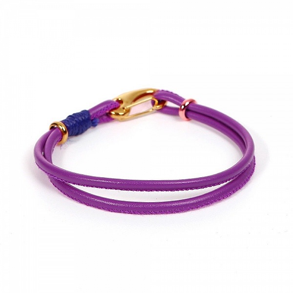 Bracelet Europ&eacute;en Double Uni Violet
